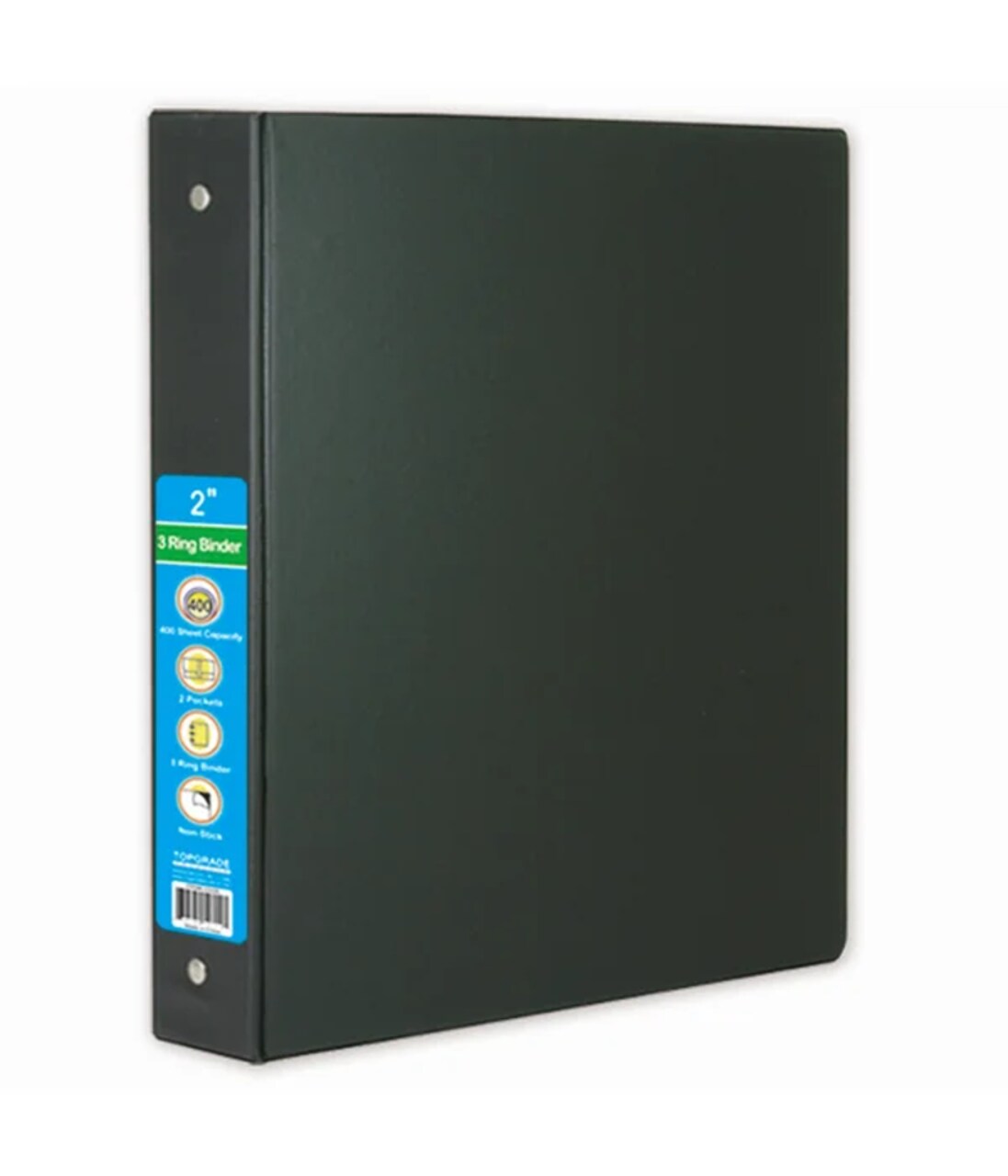 Black View Binder 0.5 Inch – 3 Ring Binder with Interior Pockets for School, Office, Classroom & Project Organization